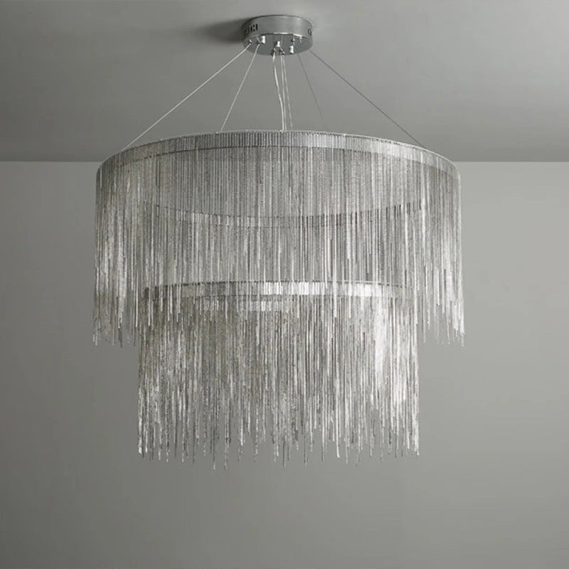 WOMO Lustre Luxe Macramé Anneaux Led-WM2062c