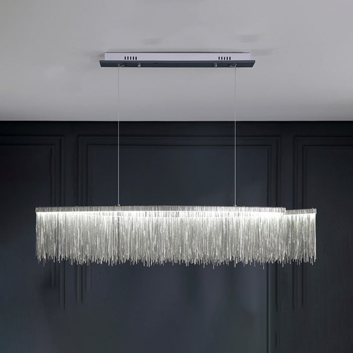 WOMO Lustre Linéaire Macramé Doré/Argent-WM2062b