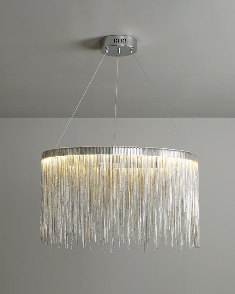 WOMO Lustre Macramé Rond Argenté/Doré-WM2062a