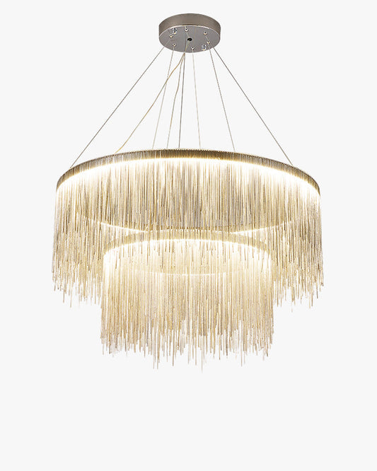 WOMO Lustre Luxe Macramé Anneaux Led-WM2062c