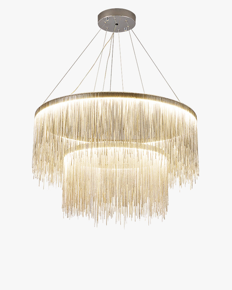 WOMO Lustre Luxe Macramé Anneaux Led-WM2062c