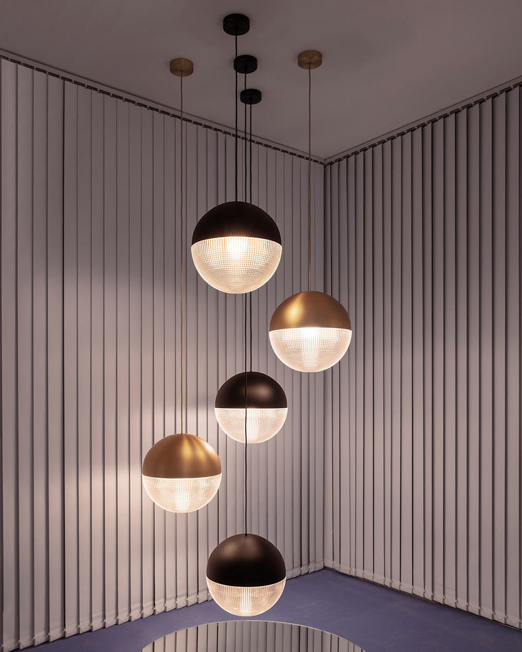 WOMO Suspension Boule Verre Art Déco-WM2065