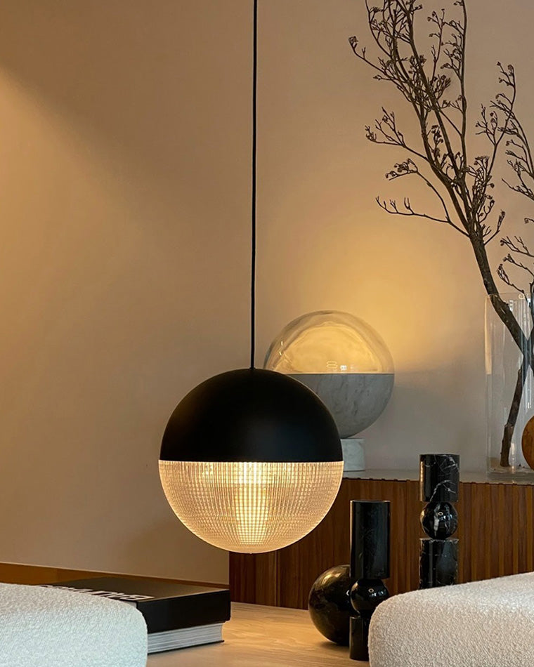 WOMO Suspension Boule Verre Art Déco-WM2065