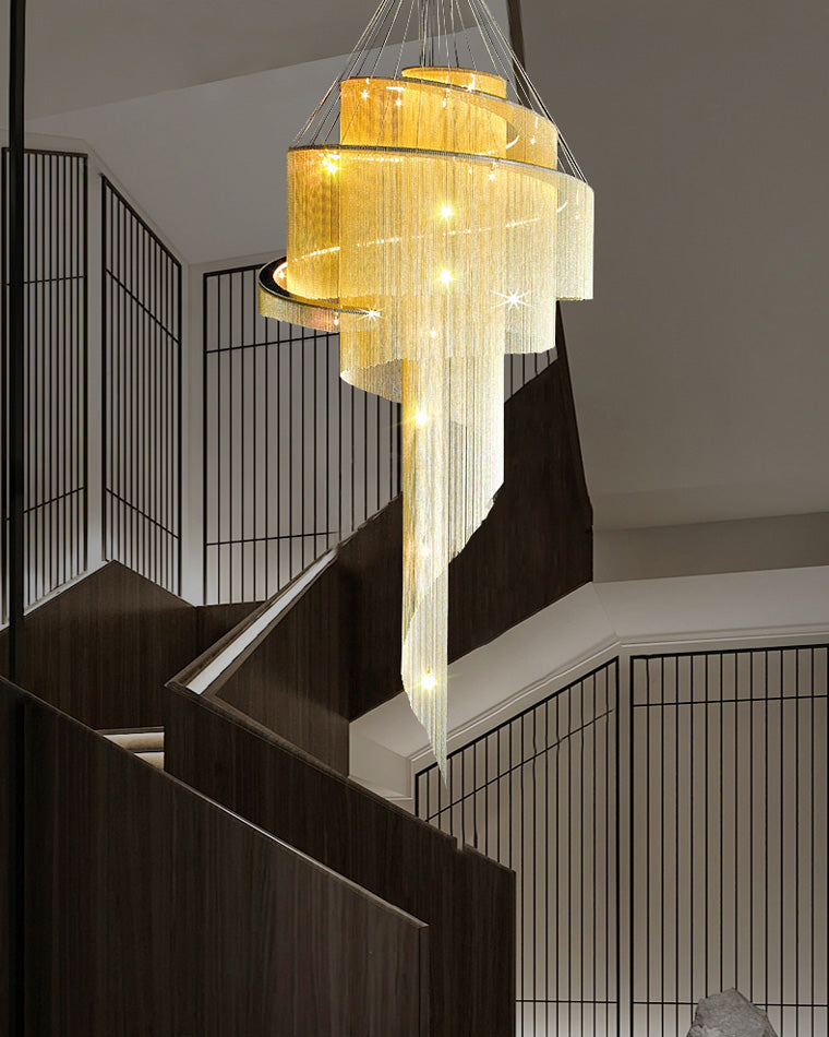 Lustre de foyer à pompon en spirale WOMO-WM2067