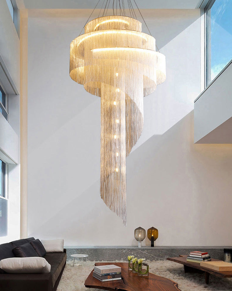Lustre de foyer à pompon en spirale WOMO-WM2067