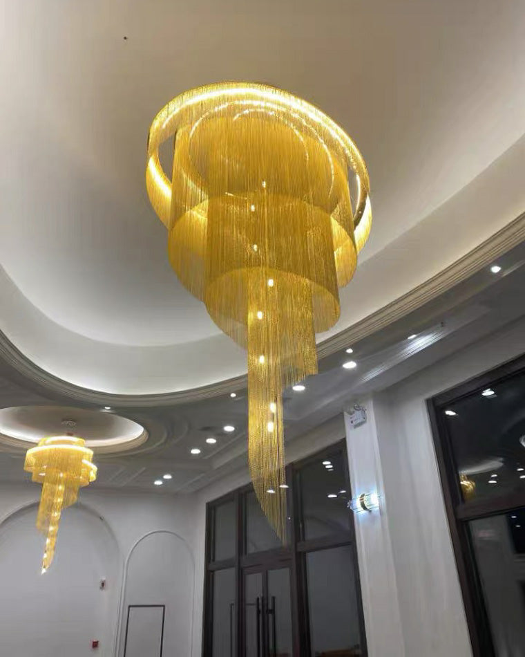Lustre de foyer à pompon en spirale WOMO-WM2067