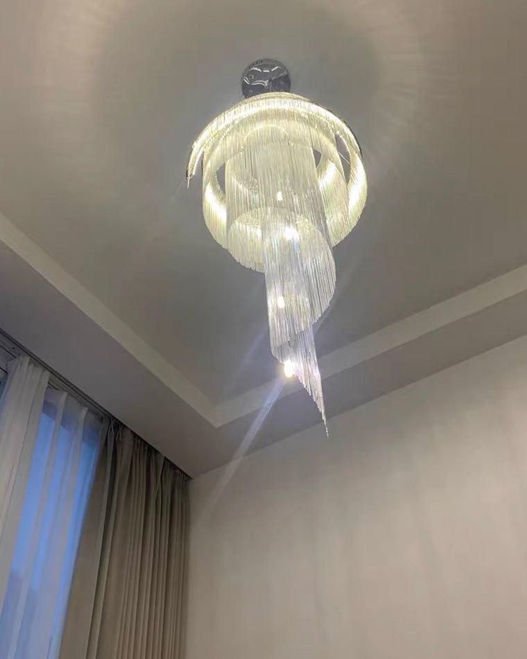 Lustre de foyer à pompon en spirale WOMO-WM2067