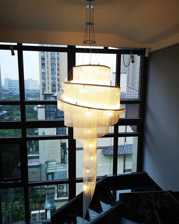 Lustre de foyer à pompon en spirale WOMO-WM2067