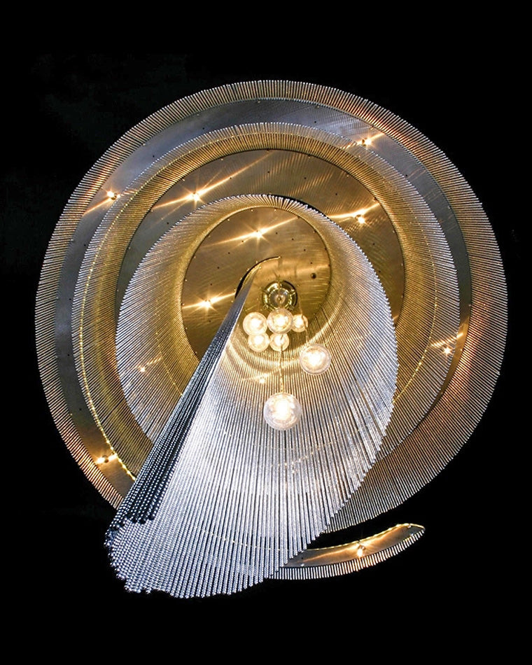 Lustre de foyer à pompon en spirale WOMO-WM2067
