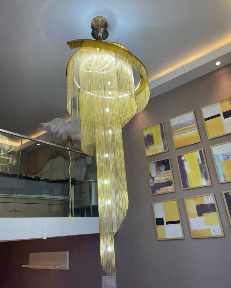 Lustre de foyer à pompon en spirale WOMO-WM2067