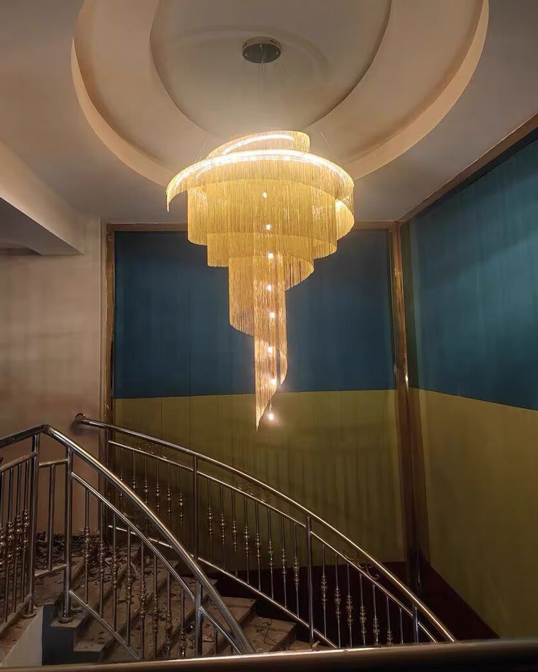 Lustre de foyer à pompon en spirale WOMO-WM2067