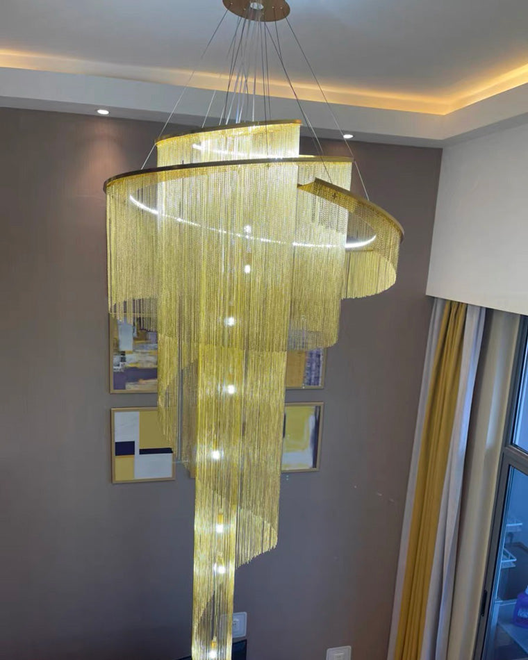 Lustre de foyer à pompon en spirale WOMO-WM2067