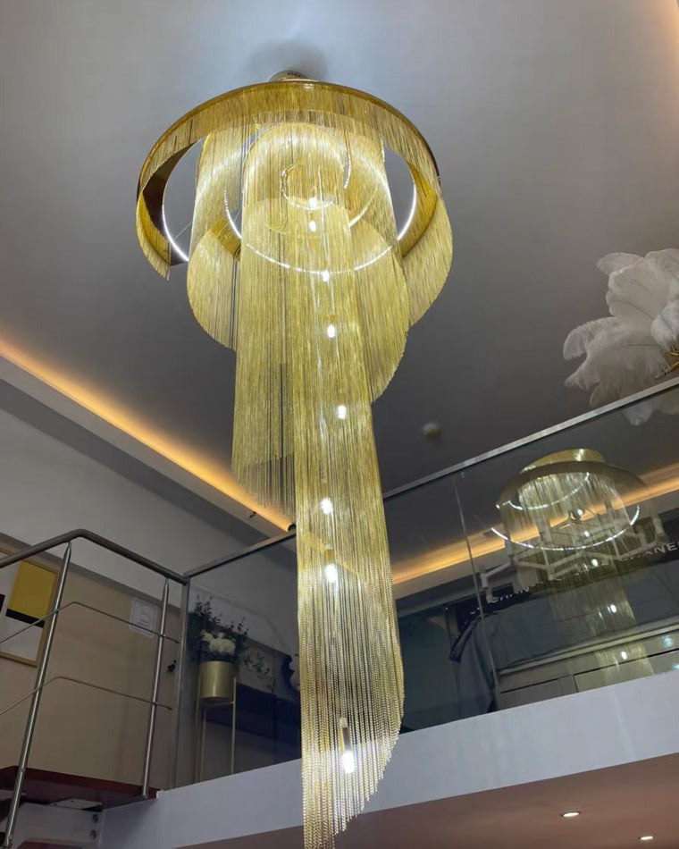 Lustre de foyer à pompon en spirale WOMO-WM2067