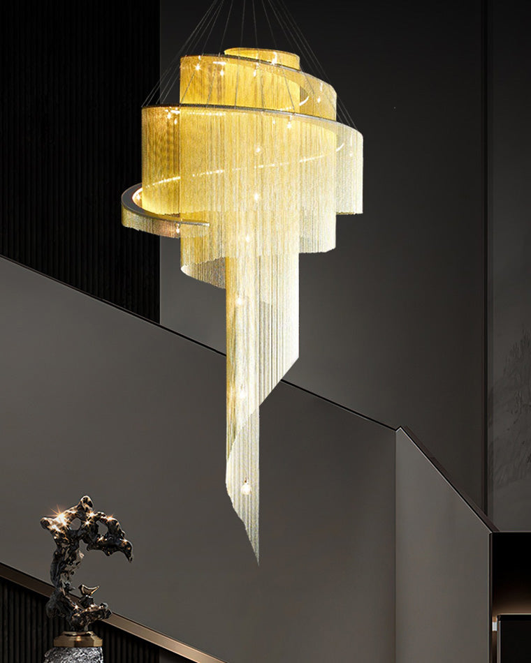 Lustre de foyer à pompon en spirale WOMO-WM2067