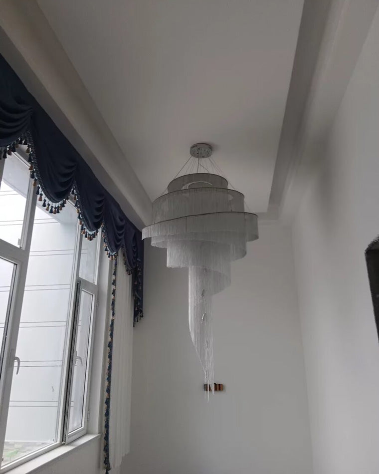 Lustre de foyer à pompon en spirale WOMO-WM2067