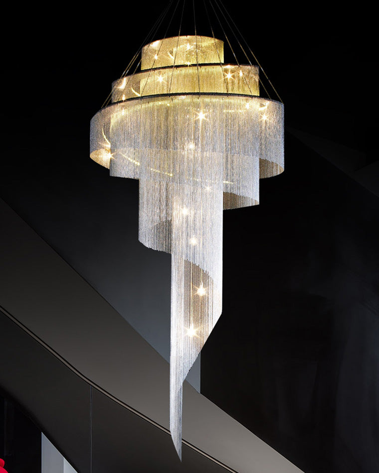 Lustre de foyer à pompon en spirale WOMO-WM2067