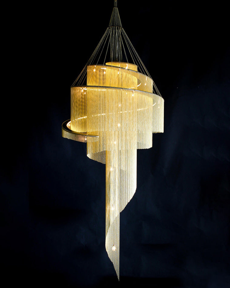 Lustre de foyer à pompon en spirale WOMO-WM2067