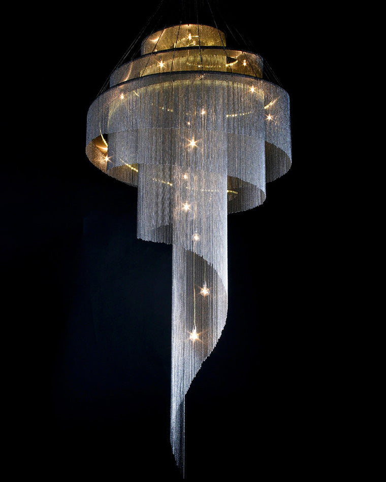 Lustre de foyer à pompon en spirale WOMO-WM2067