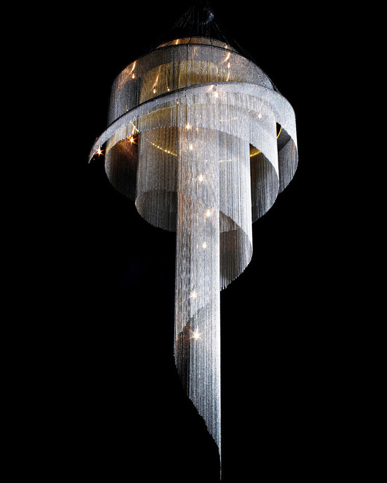 Lustre de foyer à pompon en spirale WOMO-WM2067