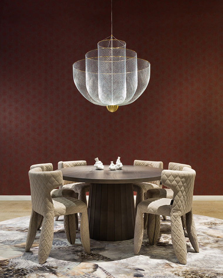WOMO Mesh Uplight Chandelier for Vaulted Ceilings-WM2069