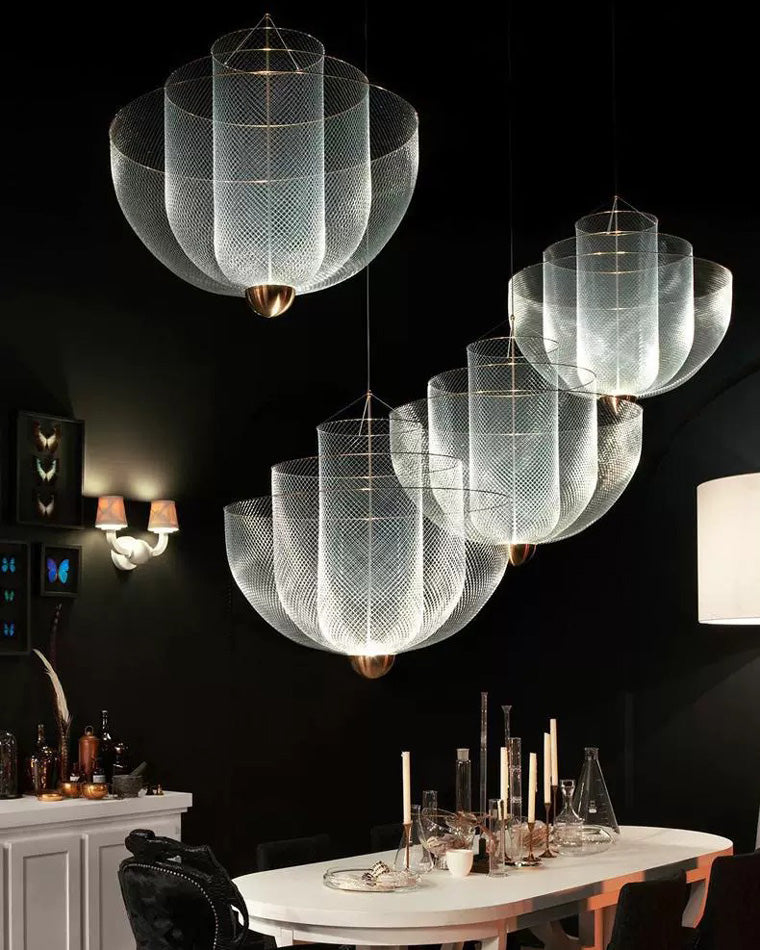 WOMO Mesh Uplight Chandelier for Vaulted Ceilings-WM2069