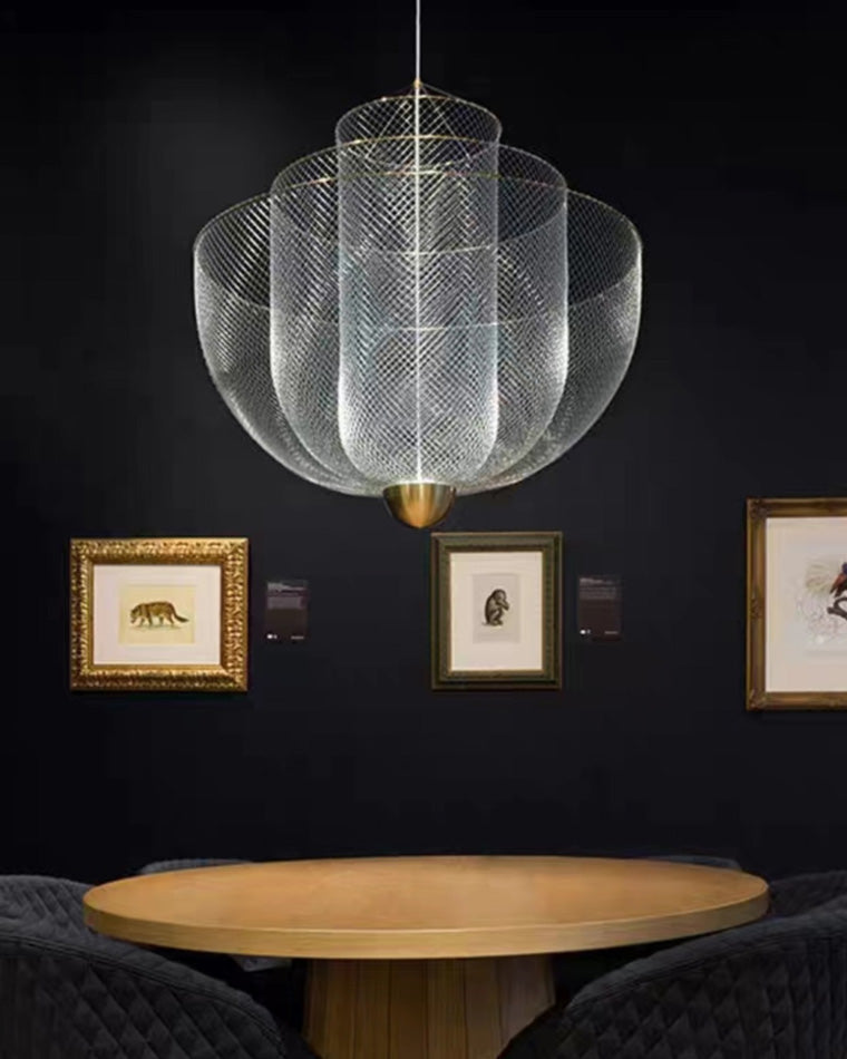 WOMO Mesh Uplight Chandelier for Vaulted Ceilings-WM2069