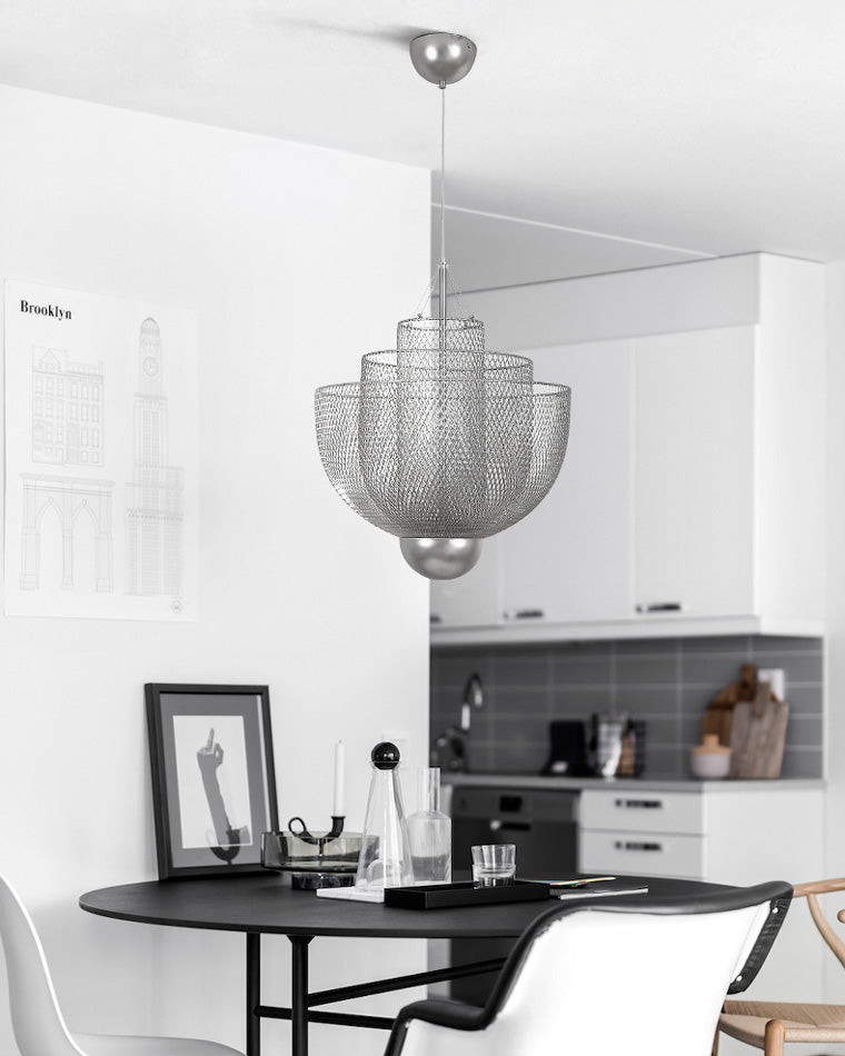 WOMO Mesh Uplight Chandelier for Vaulted Ceilings-WM2069
