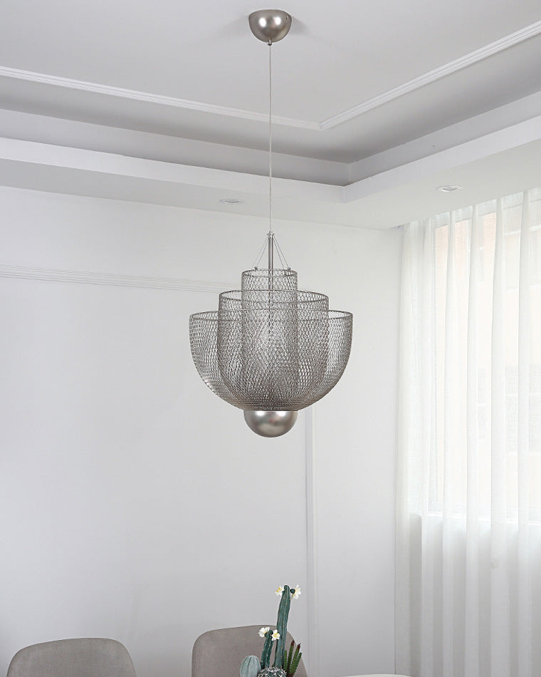 WOMO Mesh Uplight Chandelier for Vaulted Ceilings-WM2069