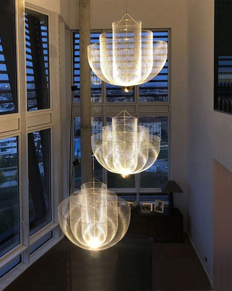 WOMO Mesh Uplight Chandelier for Vaulted Ceilings-WM2069