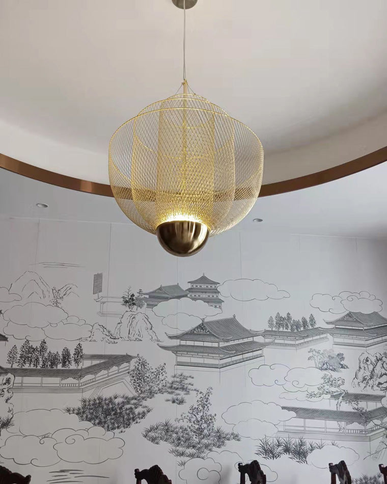 WOMO Mesh Uplight Chandelier for Vaulted Ceilings-WM2069