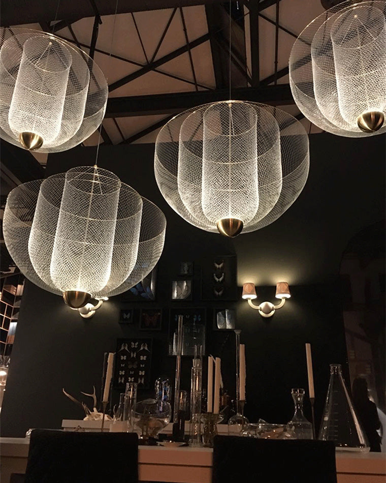 WOMO Mesh Uplight Chandelier for Vaulted Ceilings-WM2069