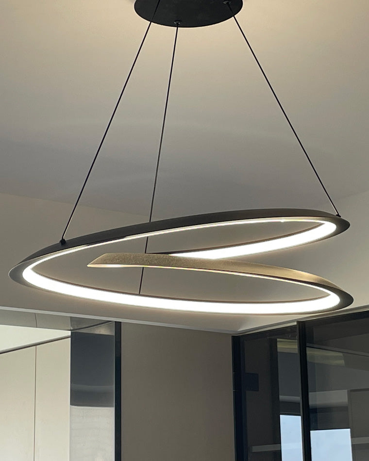 WOMO Lustre Tourbillon Led Noir-WM2073