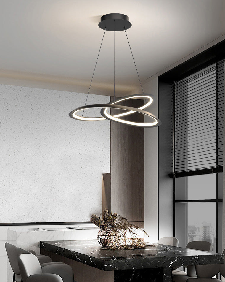 WOMO Lustre Tourbillon Led Noir-WM2073