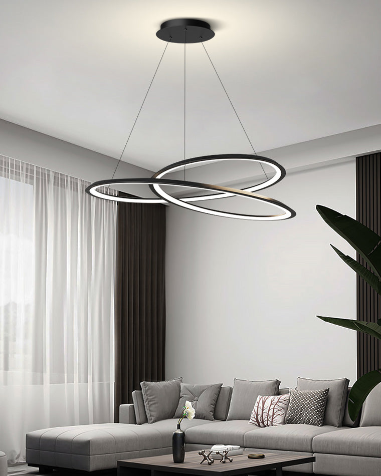 WOMO Lustre Tourbillon Led Noir-WM2073