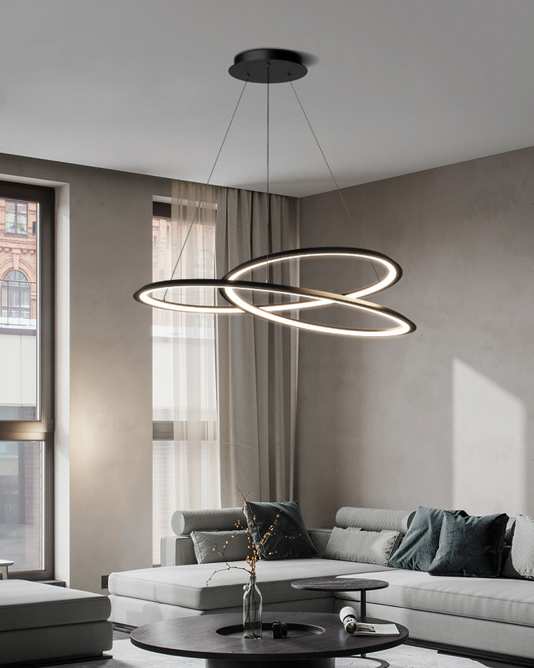 WOMO Lustre Tourbillon Led Noir-WM2073