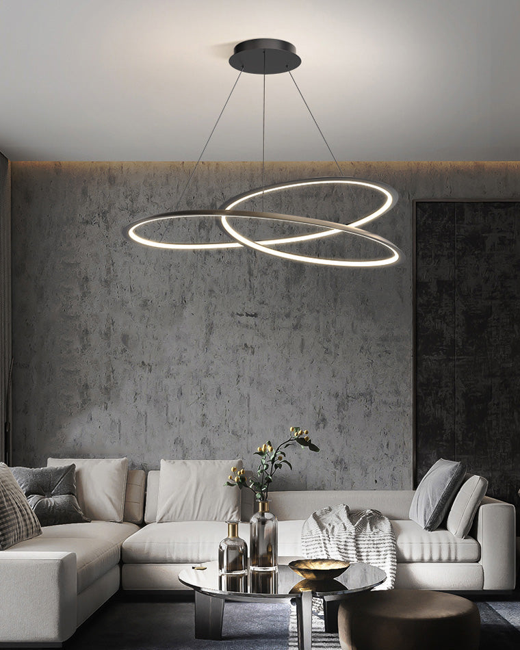 WOMO Lustre Tourbillon Led Noir-WM2073