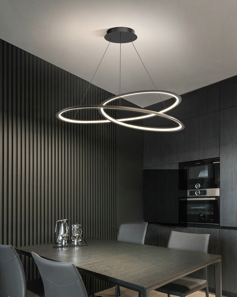 WOMO Lustre Tourbillon Led Noir-WM2073