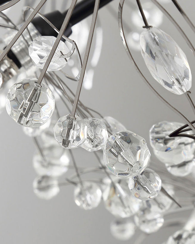 WOMO Lustre Deco Fleur Cristal Doré/Noir-WM2077