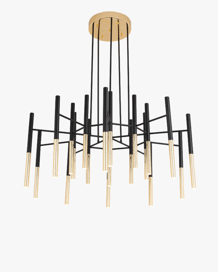 WOMO Lustre Multiple Tube Noir/Doré-WM2083
