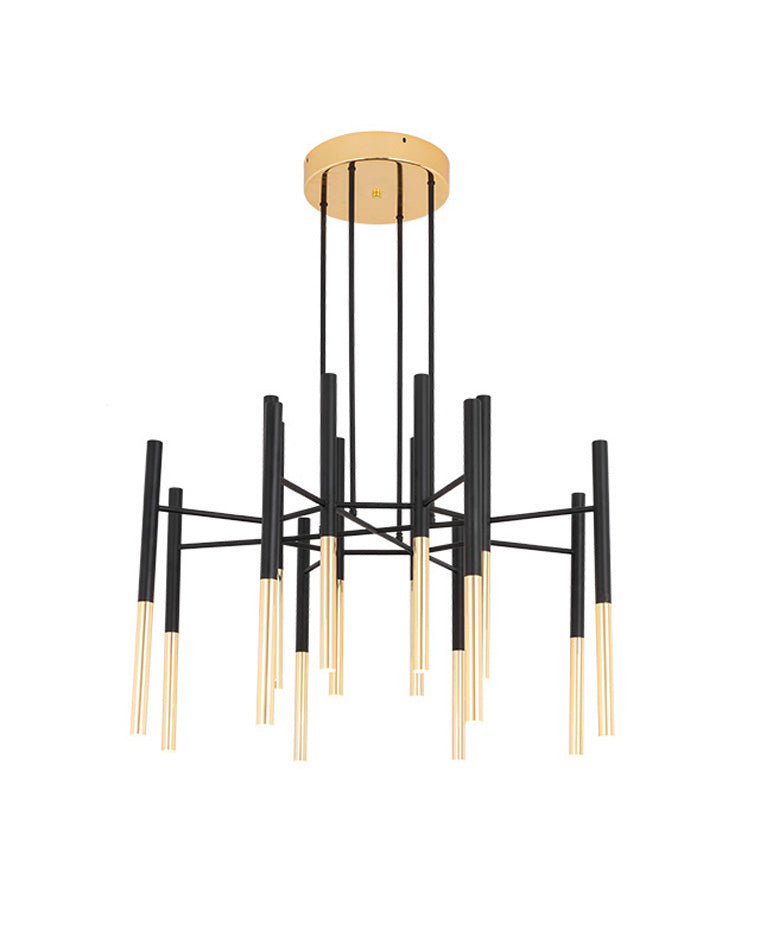 WOMO Lustre Multiple Tube Noir/Doré-WM2083