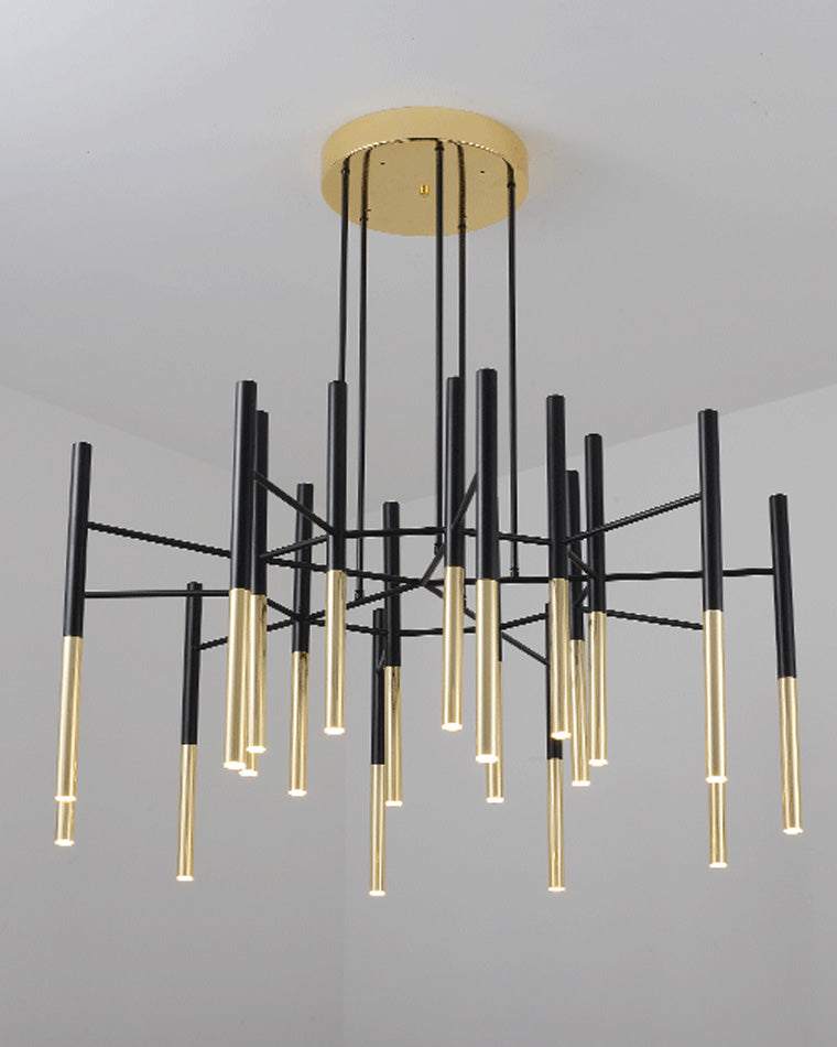 WOMO Lustre Multiple Tube Noir/Doré-WM2083