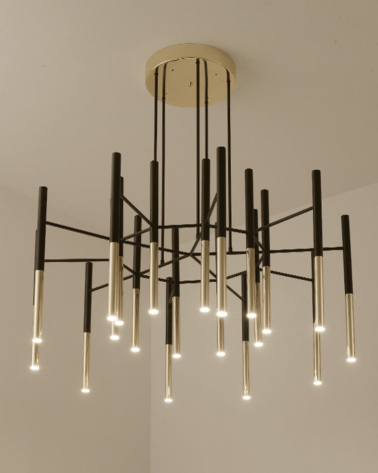 WOMO Lustre Multiple Tube Noir/Doré-WM2083