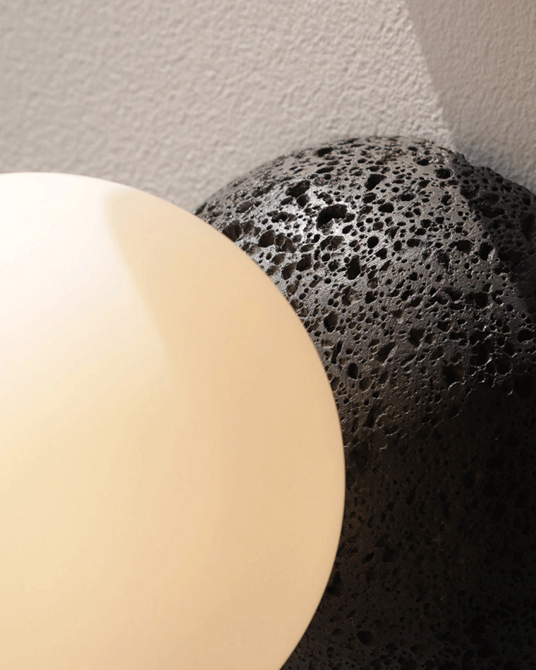 WOMO Globe en verre blanc et noir pendant Light-WM2086