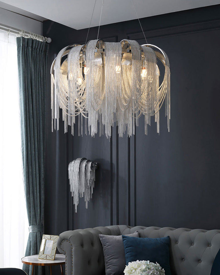 Lustre rond à pompon WOMO-WM2087