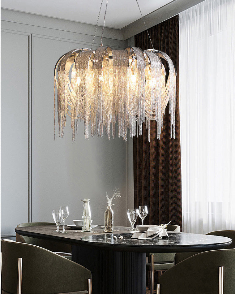 Lustre rond à pompon WOMO-WM2087