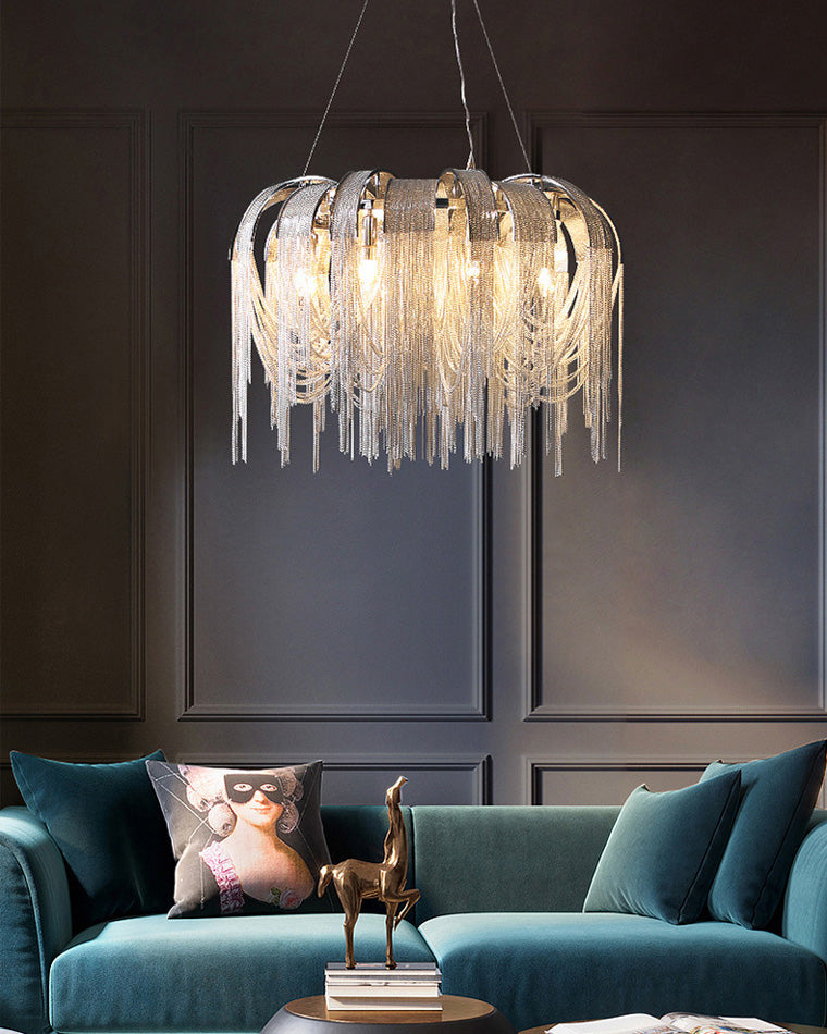 Lustre rond à pompon WOMO-WM2087
