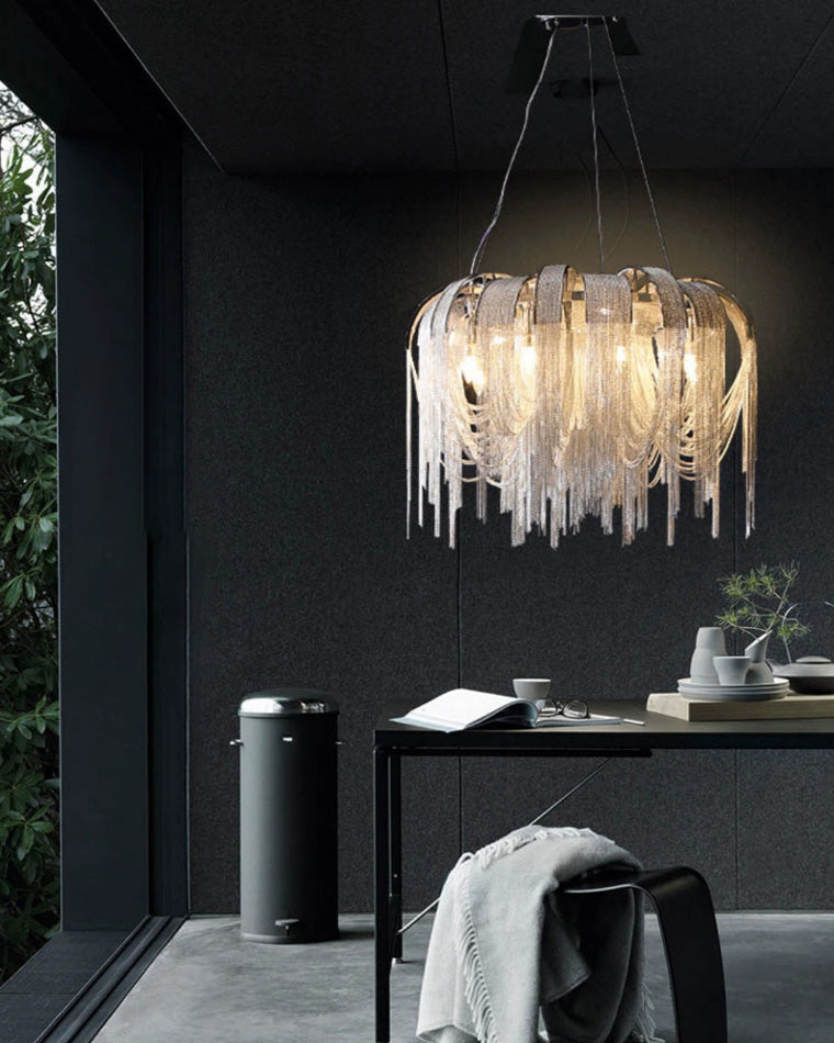 Lustre rond à pompon WOMO-WM2087