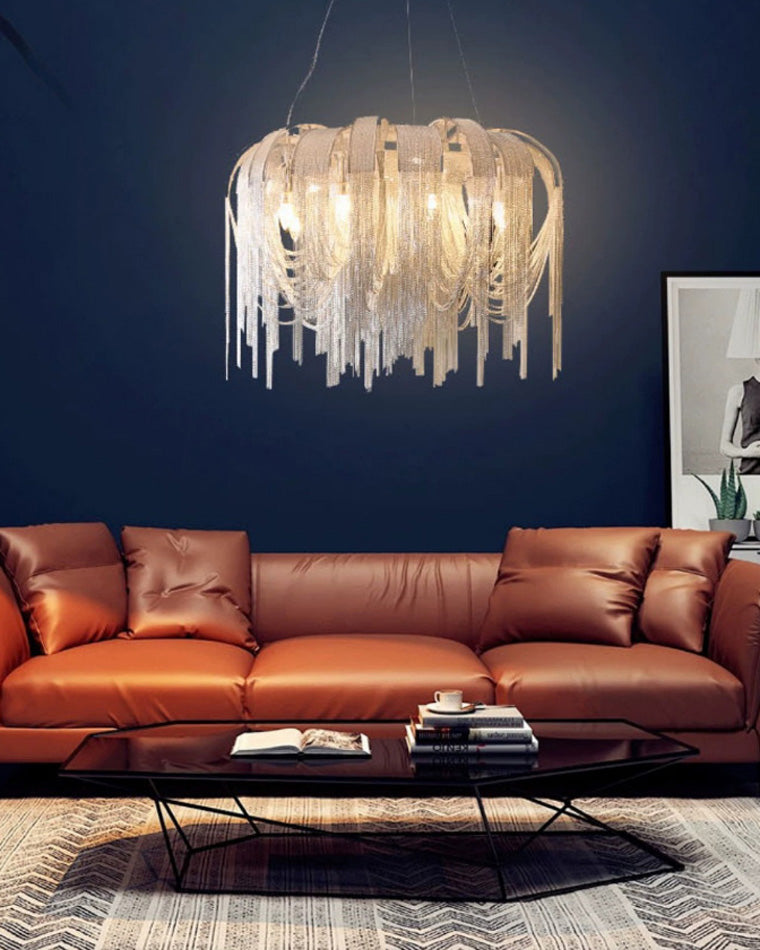 Lustre rond à pompon WOMO-WM2087
