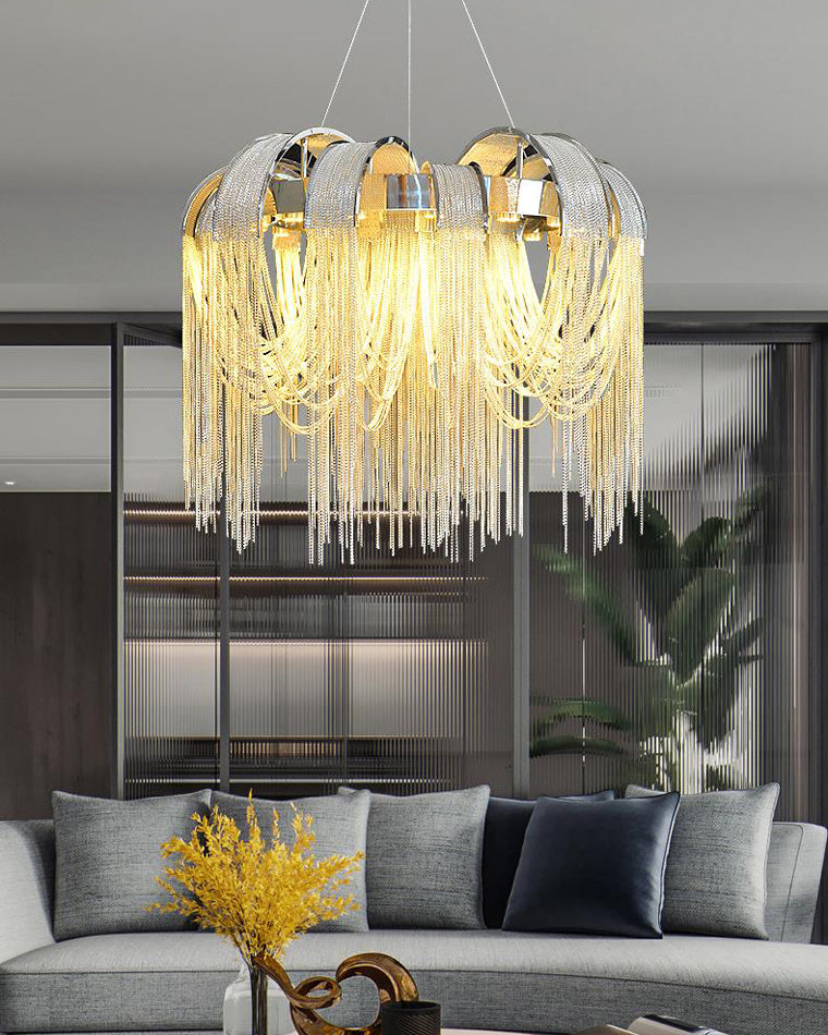 Lustre rond à pompon WOMO-WM2087