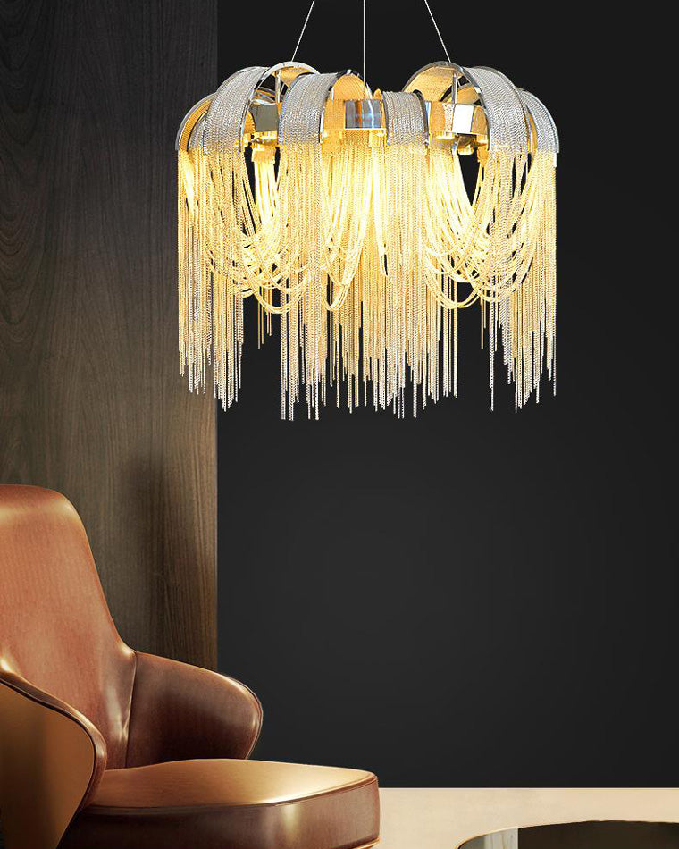 Lustre rond à pompon WOMO-WM2087